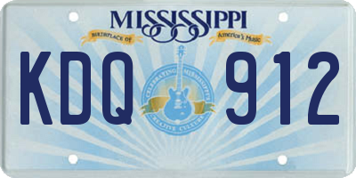 MS license plate KDQ912