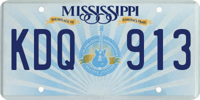 MS license plate KDQ913
