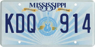 MS license plate KDQ914