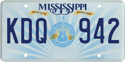 MS license plate KDQ942