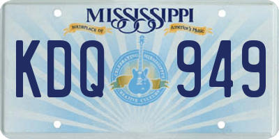 MS license plate KDQ949