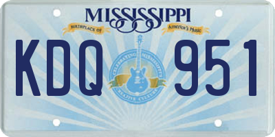 MS license plate KDQ951