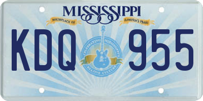 MS license plate KDQ955