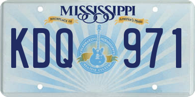 MS license plate KDQ971
