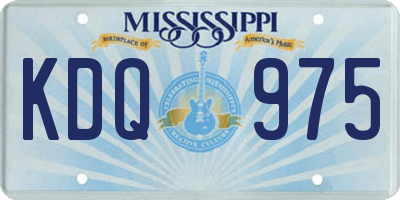 MS license plate KDQ975