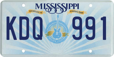 MS license plate KDQ991