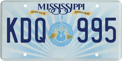 MS license plate KDQ995