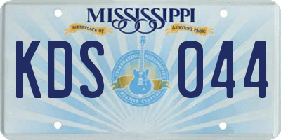 MS license plate KDS044