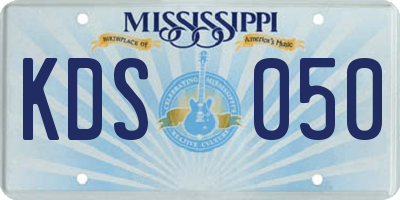 MS license plate KDS050
