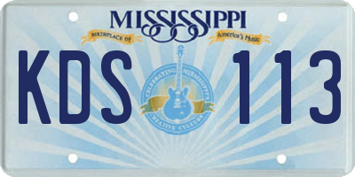 MS license plate KDS113