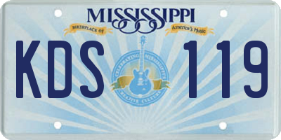 MS license plate KDS119