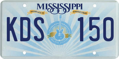 MS license plate KDS150