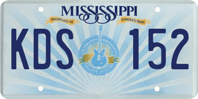 MS license plate KDS152