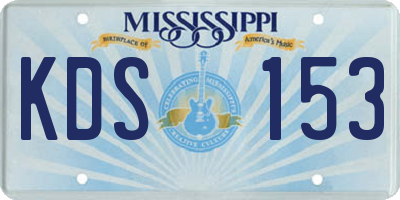 MS license plate KDS153