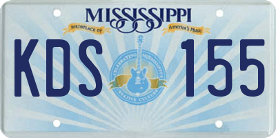 MS license plate KDS155