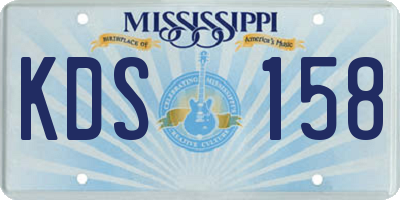 MS license plate KDS158