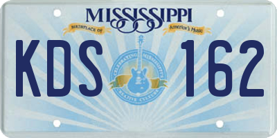 MS license plate KDS162