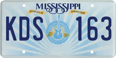 MS license plate KDS163