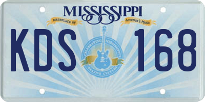 MS license plate KDS168