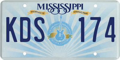 MS license plate KDS174