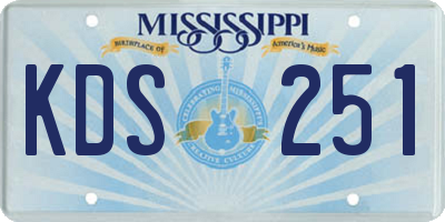 MS license plate KDS251