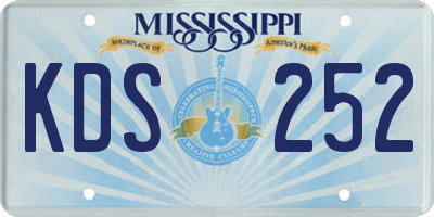 MS license plate KDS252