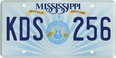 MS license plate KDS256