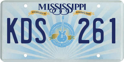 MS license plate KDS261