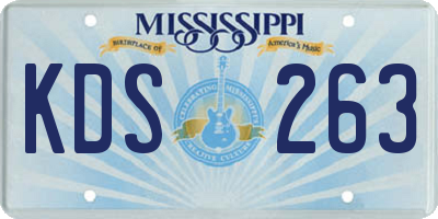 MS license plate KDS263