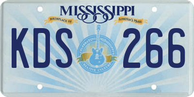 MS license plate KDS266