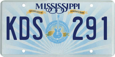 MS license plate KDS291