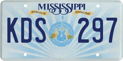 MS license plate KDS297