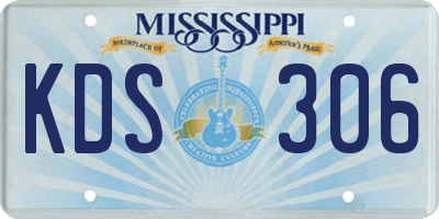 MS license plate KDS306