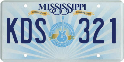 MS license plate KDS321