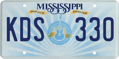 MS license plate KDS330