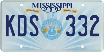 MS license plate KDS332