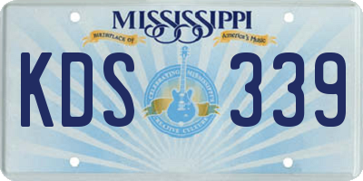 MS license plate KDS339