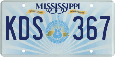 MS license plate KDS367