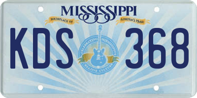 MS license plate KDS368