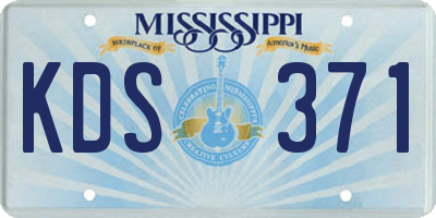 MS license plate KDS371