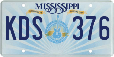 MS license plate KDS376