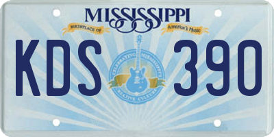 MS license plate KDS390