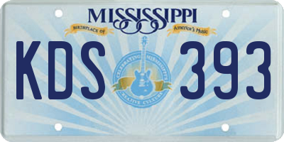 MS license plate KDS393