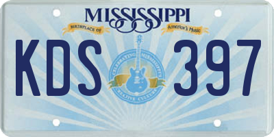 MS license plate KDS397
