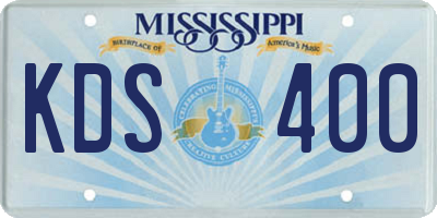MS license plate KDS400