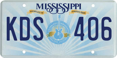 MS license plate KDS406