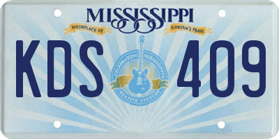 MS license plate KDS409