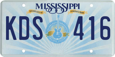MS license plate KDS416