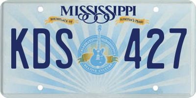 MS license plate KDS427