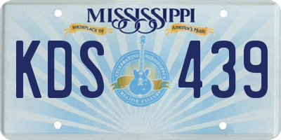 MS license plate KDS439